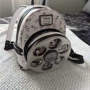 Loungefly Disney Mickey Mouse Steamboat Willie Mini Backpack - Cream/Black